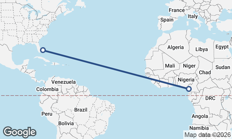 Freeport City to Douala