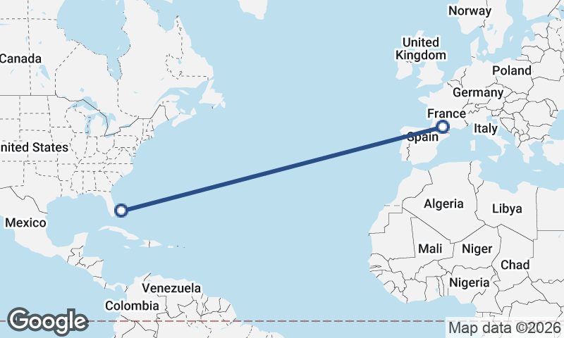 Freeport City to Toulouse