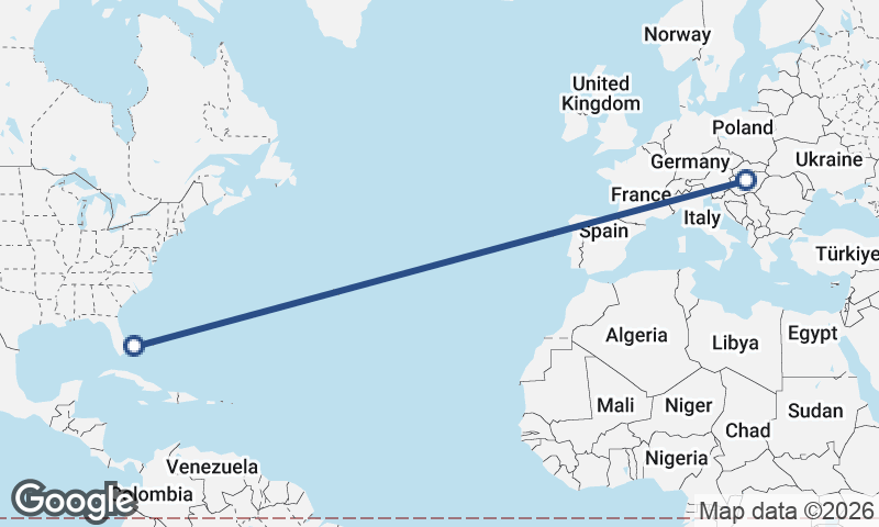 Freeport City to Budapest