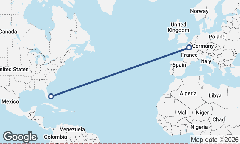 Freeport City to Paris