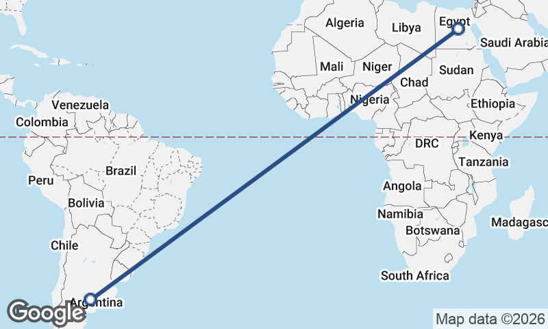 Egypt to Argentina