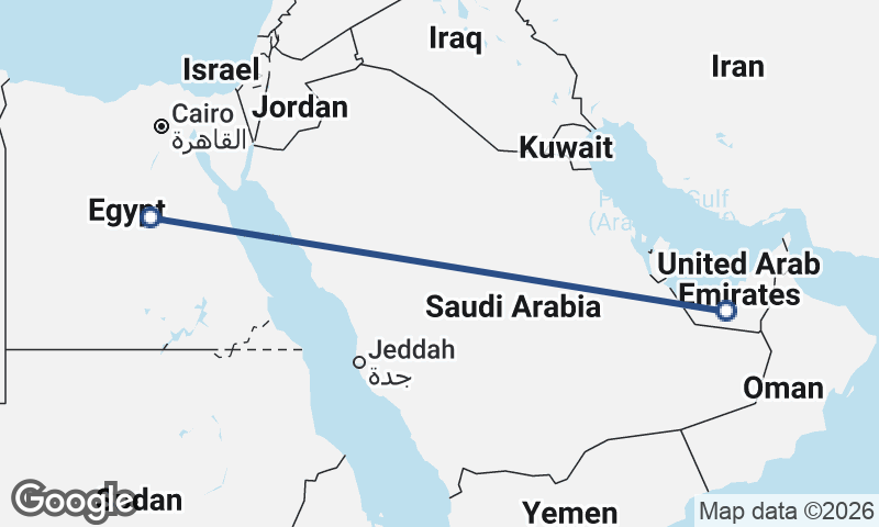 Egypt to United Arab Emirates