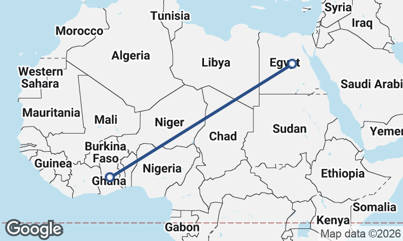 Egypt to Ghana