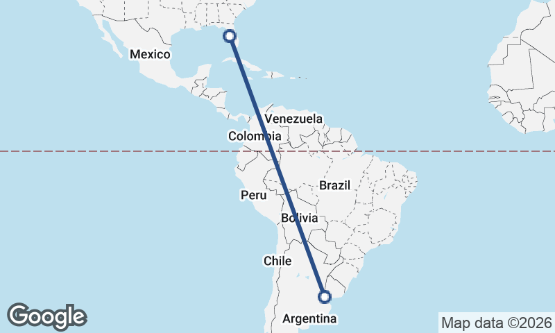 Tampa to Buenos Aires