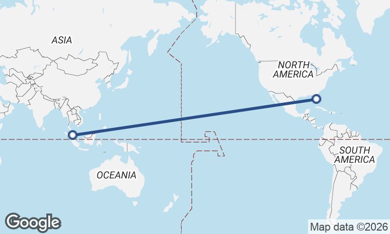 Tampa to Kuala Lumpur