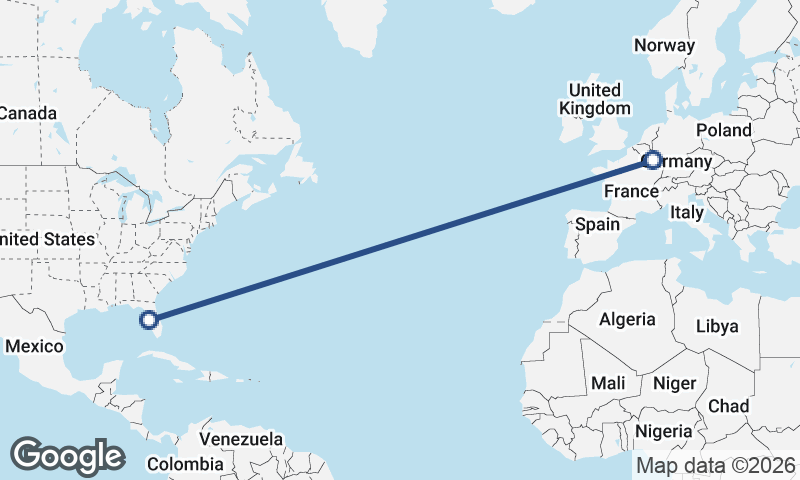 Tampa to Luxembourg City