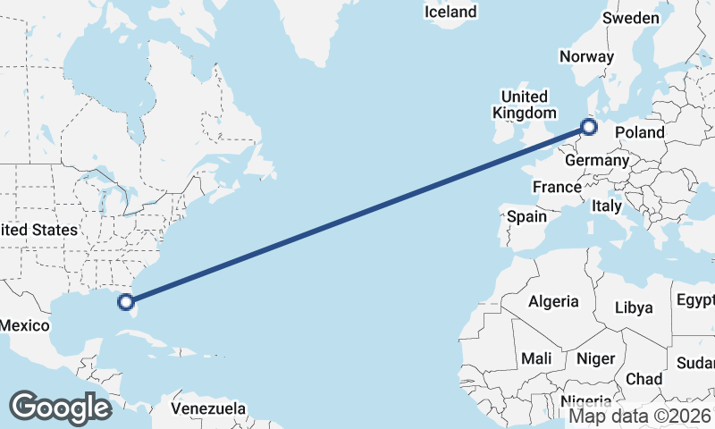 Tampa to Bremerhaven