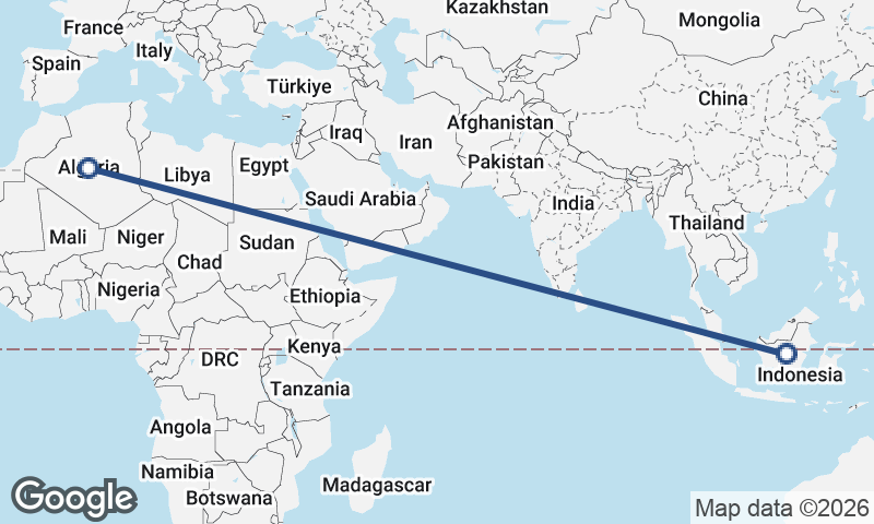 Algeria to Indonesia