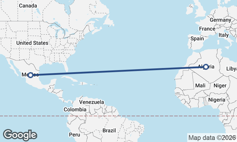 Algeria to Mexico