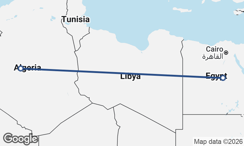 Algeria to Egypt