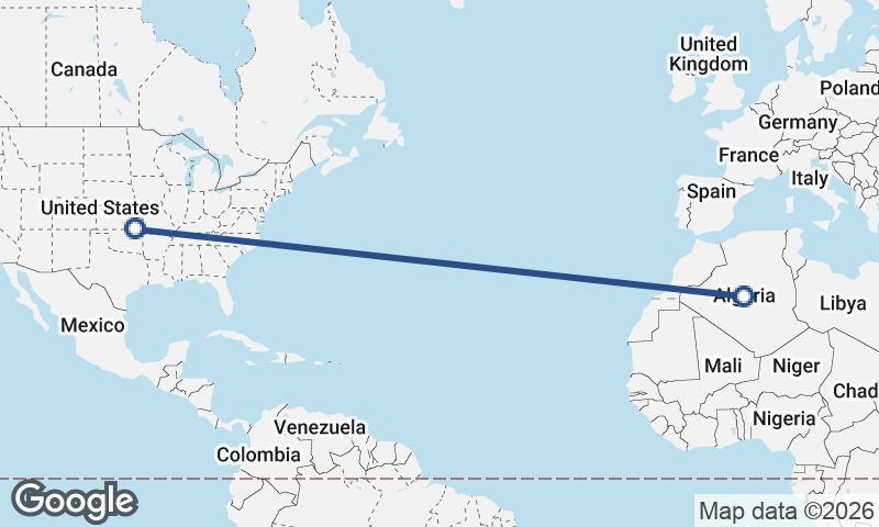 Algeria to United States