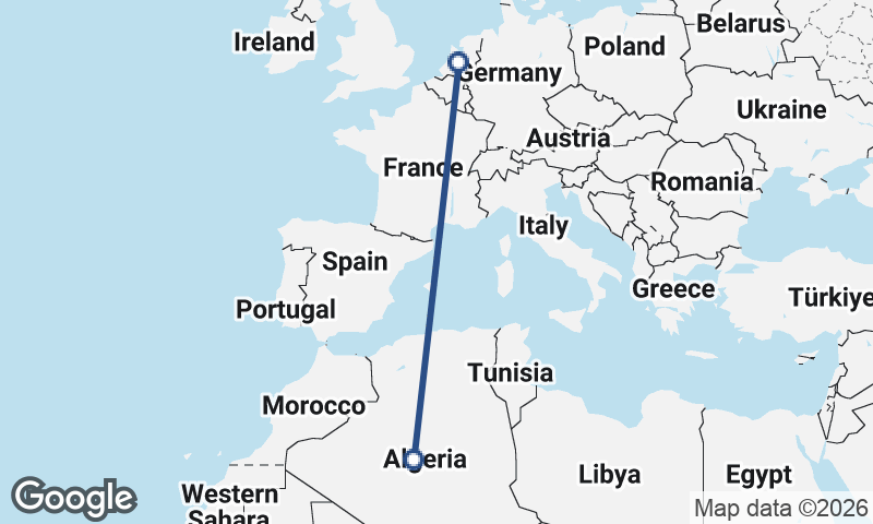 Algeria to Netherlands