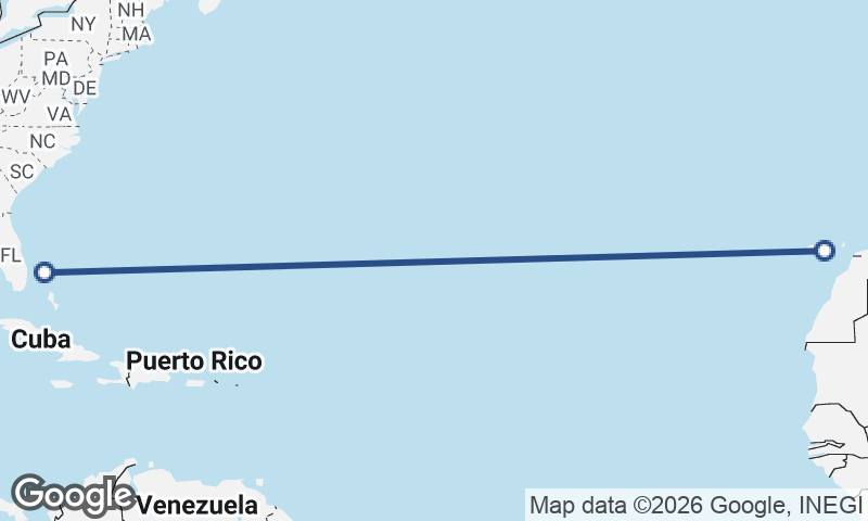 Las Palmas de Gran Canaria to Freeport City