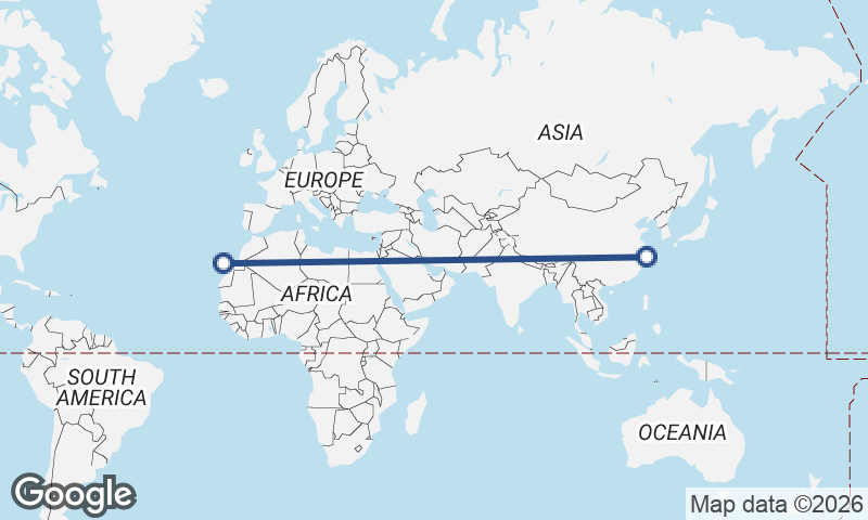 Las Palmas de Gran Canaria to Ningbo
