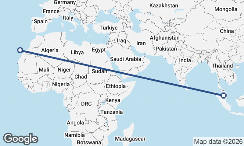 Las Palmas de Gran Canaria to Kuala Lumpur