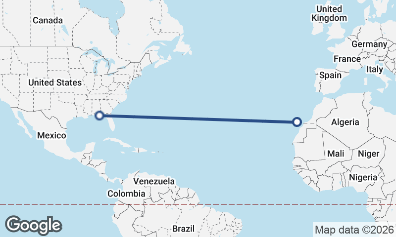 Las Palmas de Gran Canaria to Panama City