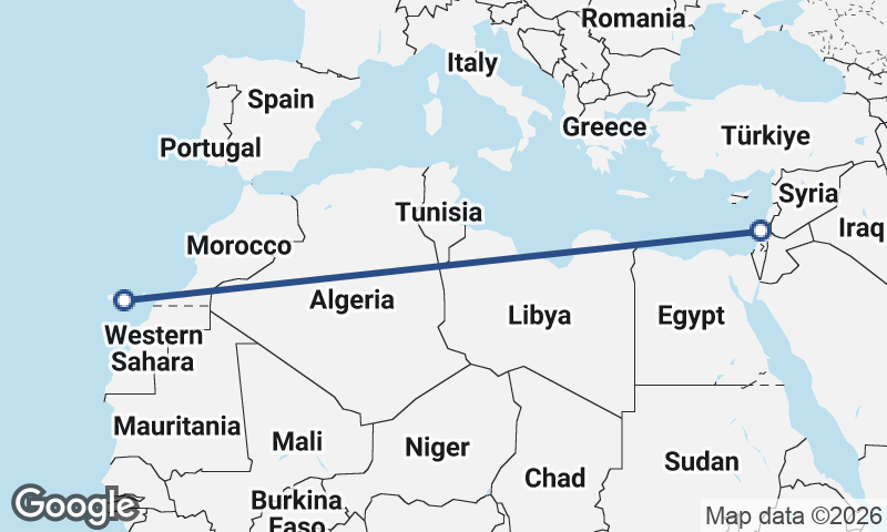Las Palmas de Gran Canaria to Haifa