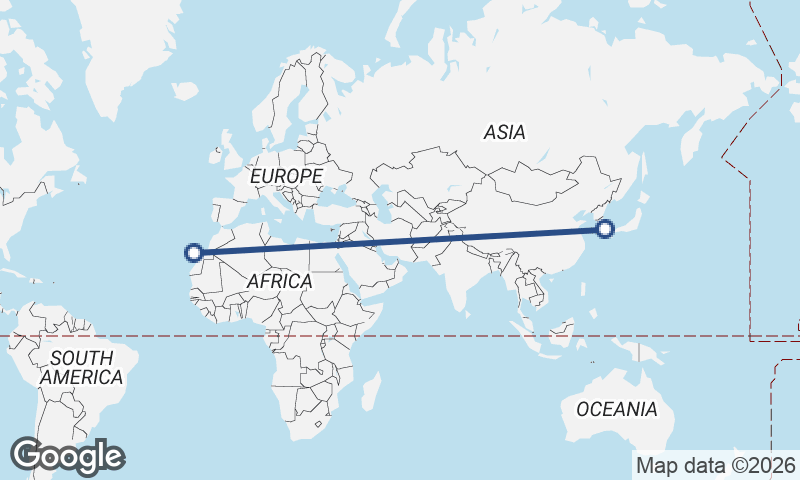 Las Palmas de Gran Canaria to Busan