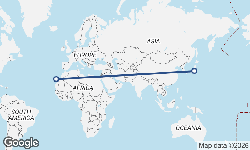 Las Palmas de Gran Canaria to Tokyo