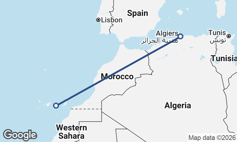Las Palmas de Gran Canaria to Algiers