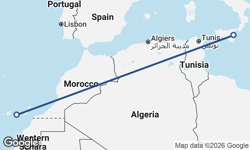 Las Palmas de Gran Canaria to Catania