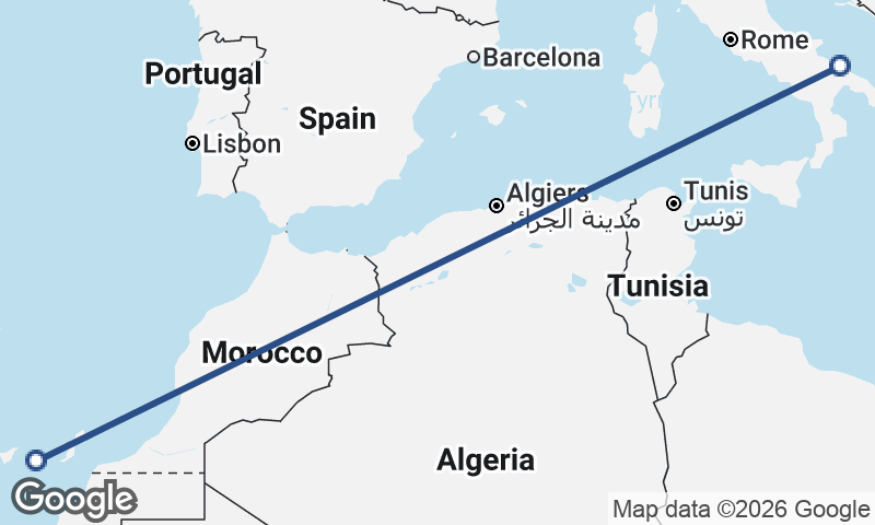 Las Palmas de Gran Canaria to Bari