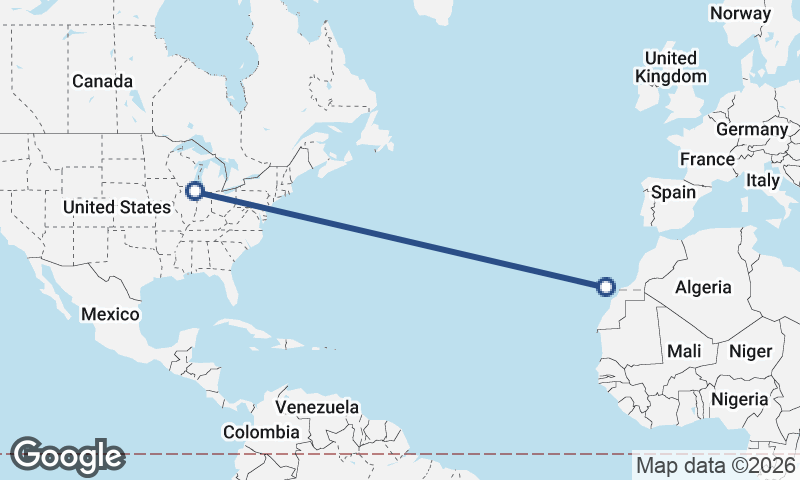 Las Palmas de Gran Canaria to Chicago