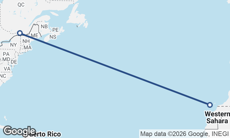 Las Palmas de Gran Canaria to Montréal