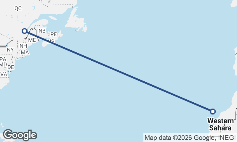 Las Palmas de Gran Canaria to Québec