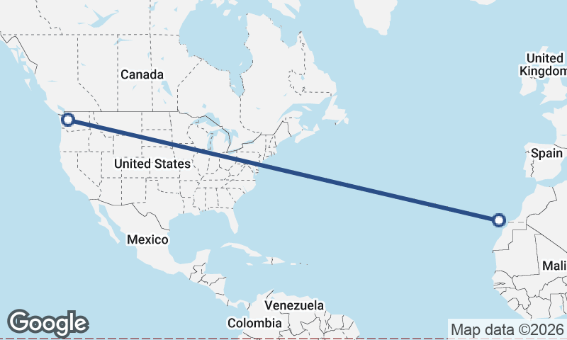 Las Palmas de Gran Canaria to Seattle