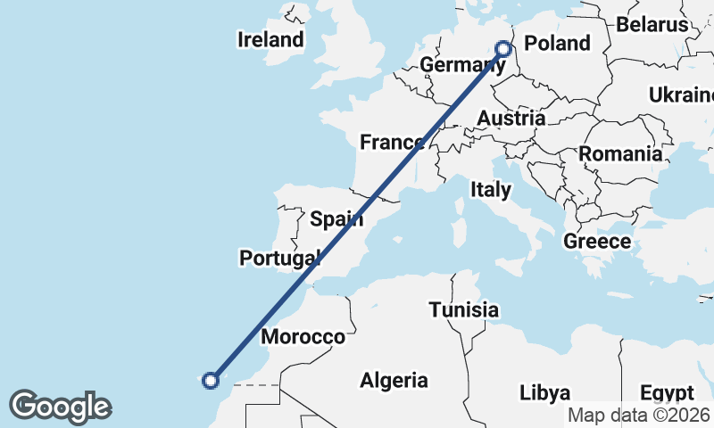 Las Palmas de Gran Canaria to Berlin