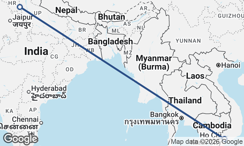 Delhi to Ho Chi Minh City