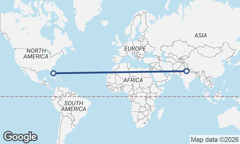 Delhi to Freeport City