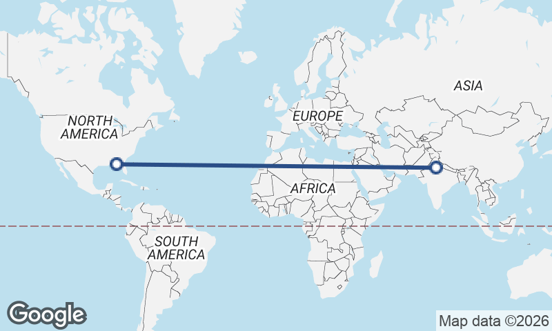 Delhi to Panama City