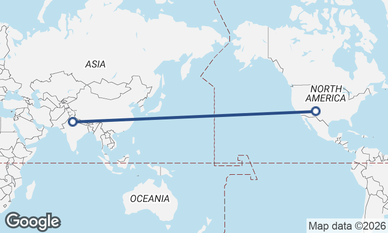 Delhi to Albuquerque