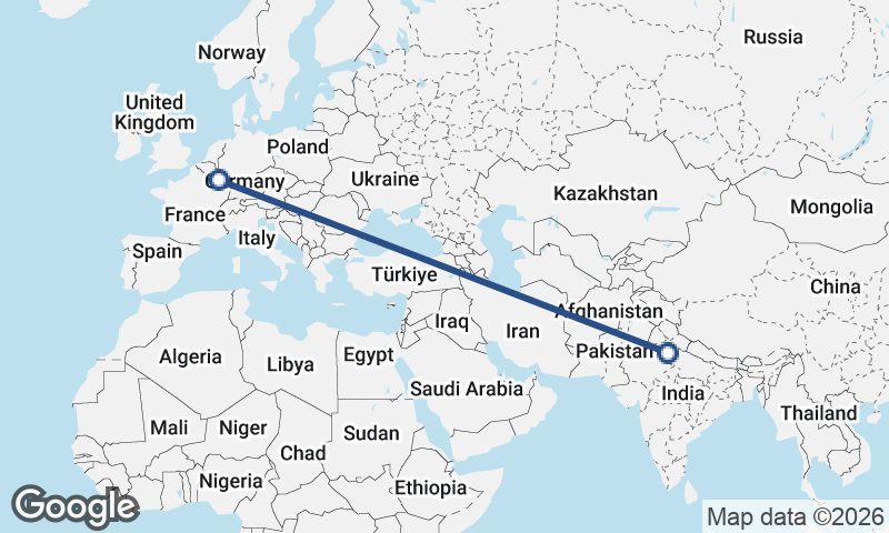 Delhi to Luxembourg City