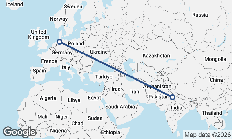 Delhi to Bremerhaven