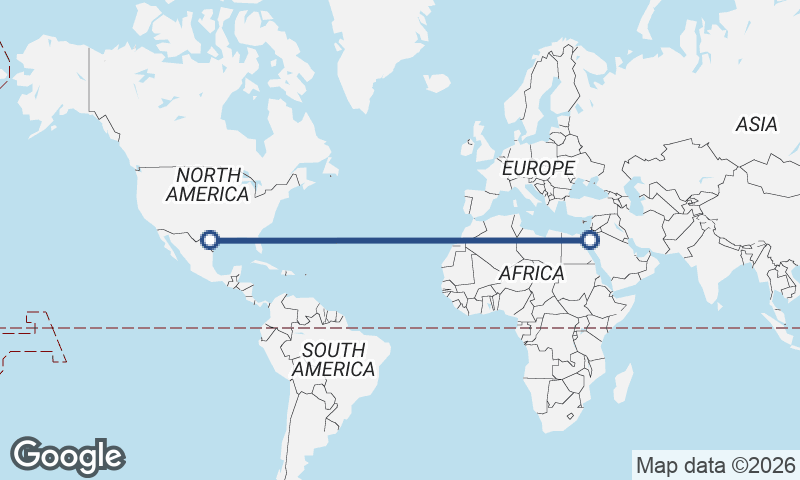San Antonio to Al ‘Aqabah