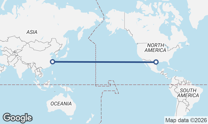 San Antonio to Ningbo