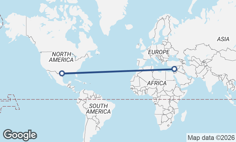 San Antonio to Beirut