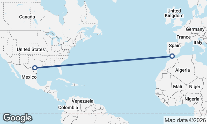 San Antonio to Algeciras