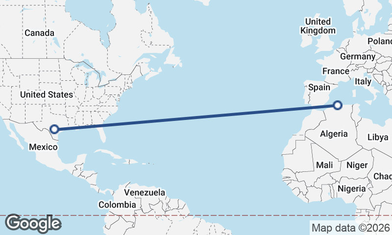 San Antonio to Algiers