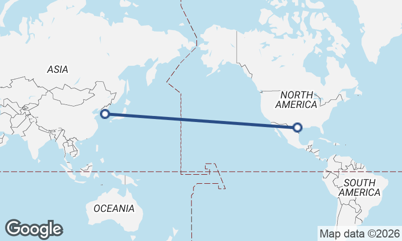 San Antonio to Seoul