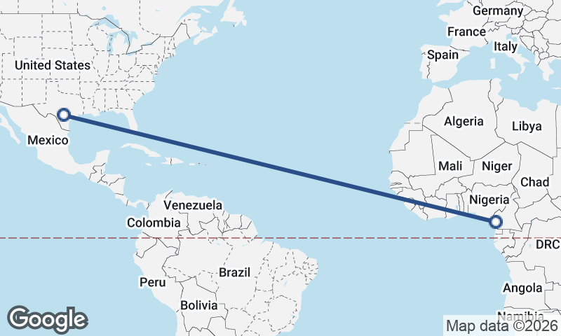 San Antonio to Douala