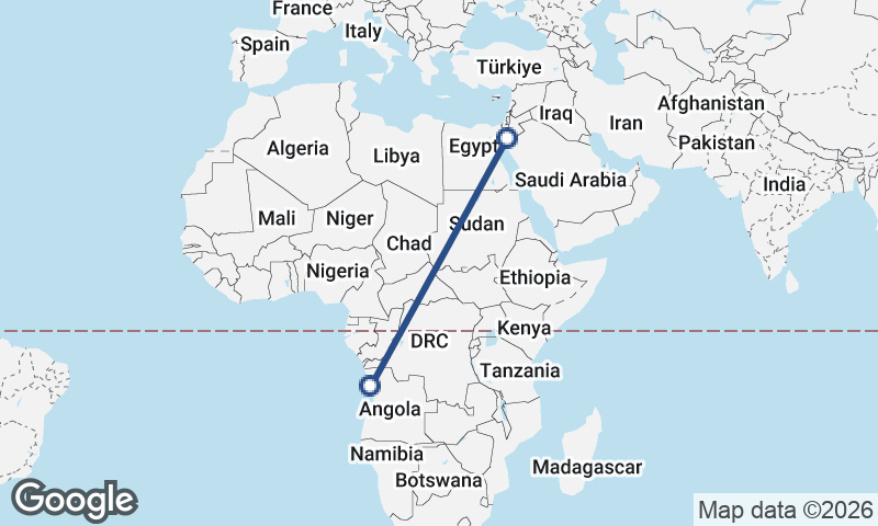 Al ‘Aqabah to Luanda