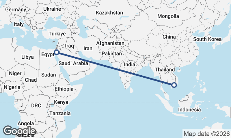 Al ‘Aqabah to Ho Chi Minh City