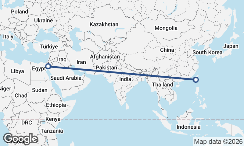 Al ‘Aqabah to Kaohsiung