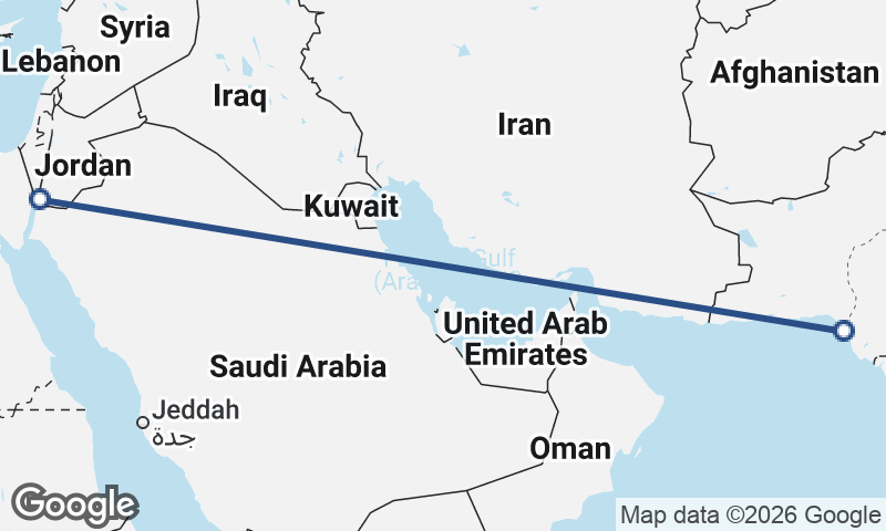 Al ‘Aqabah to Karachi
