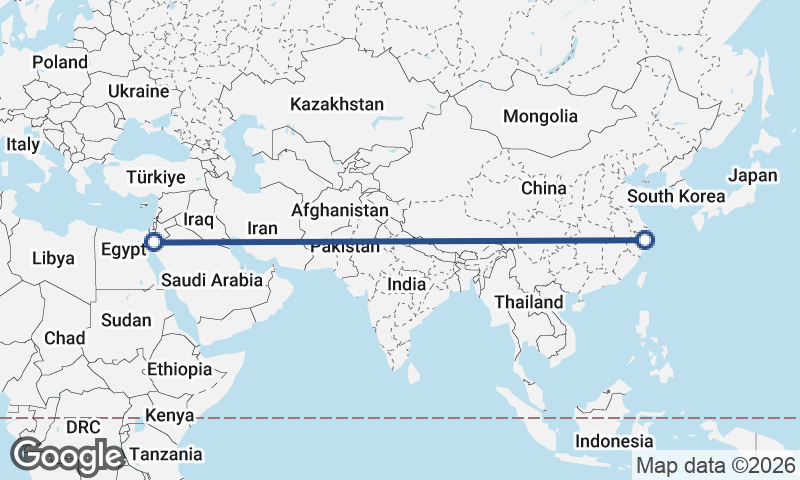 Al ‘Aqabah to Ningbo