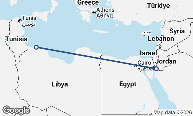 Al ‘Aqabah to Tripoli